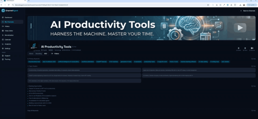 AI Productivity Channel Demo