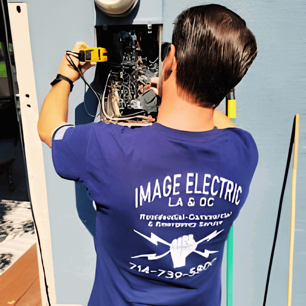 Electrician troubleshooting home wiring