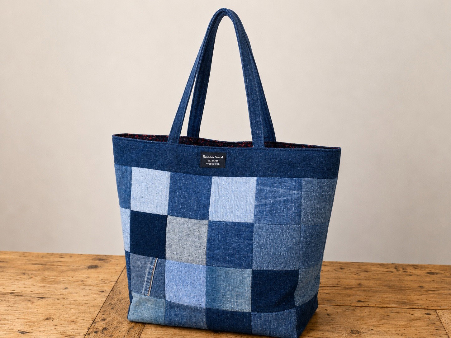 Cacklebury handmade blue denim bag