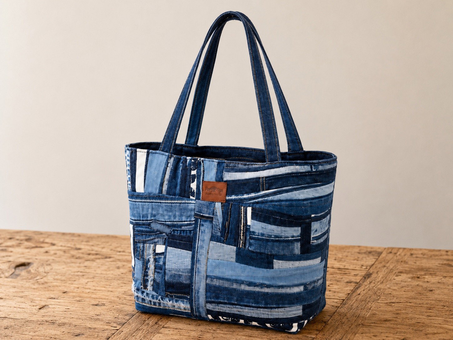 Cacklebury handmade reconstructed denim bag