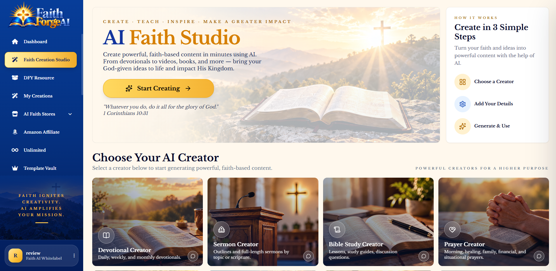 The AI Faith Content Studio