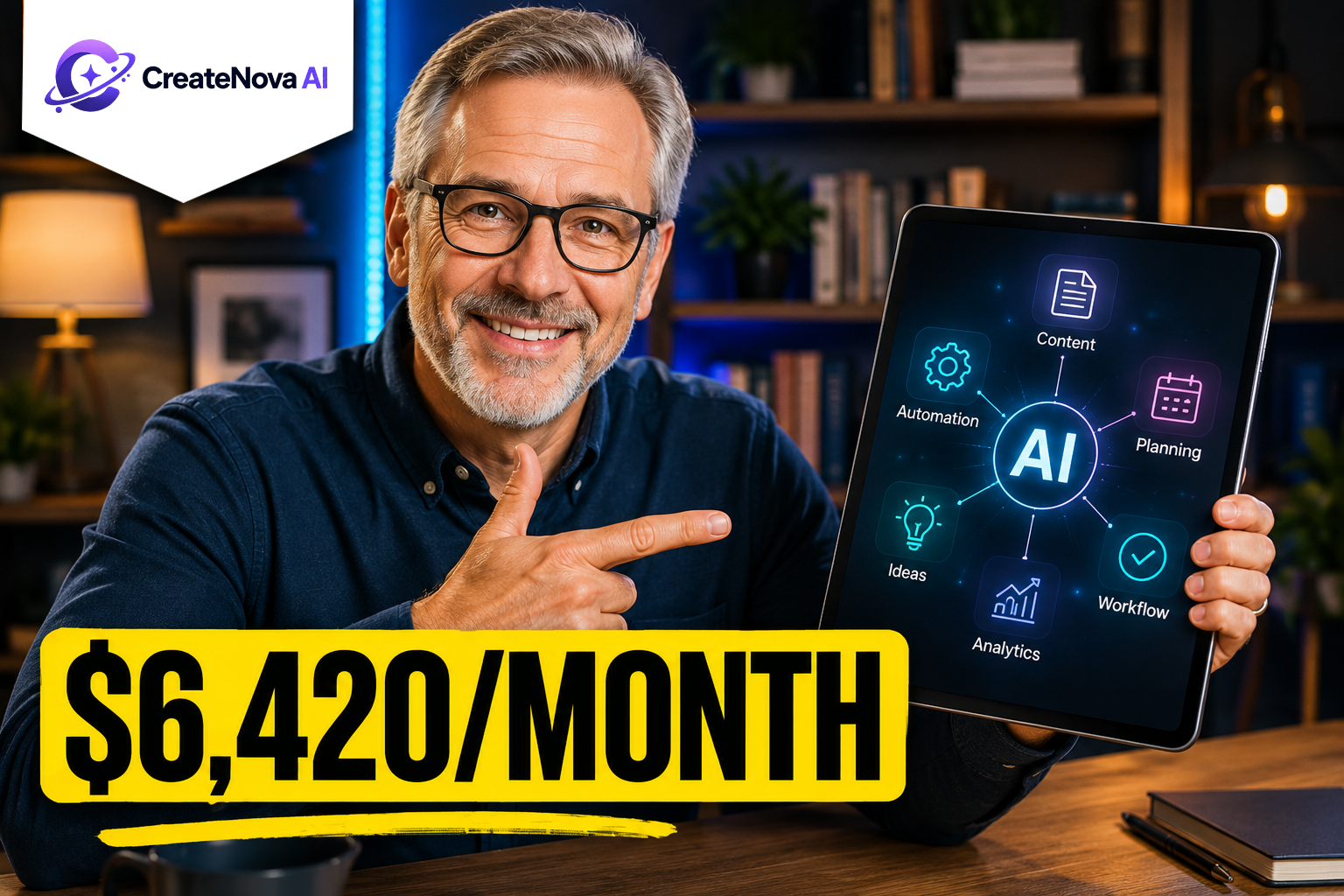 Robert using CreateNova AI - $6,420 per month