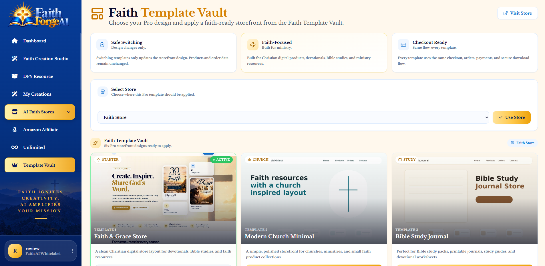 The Faith-Based Content Template Vault