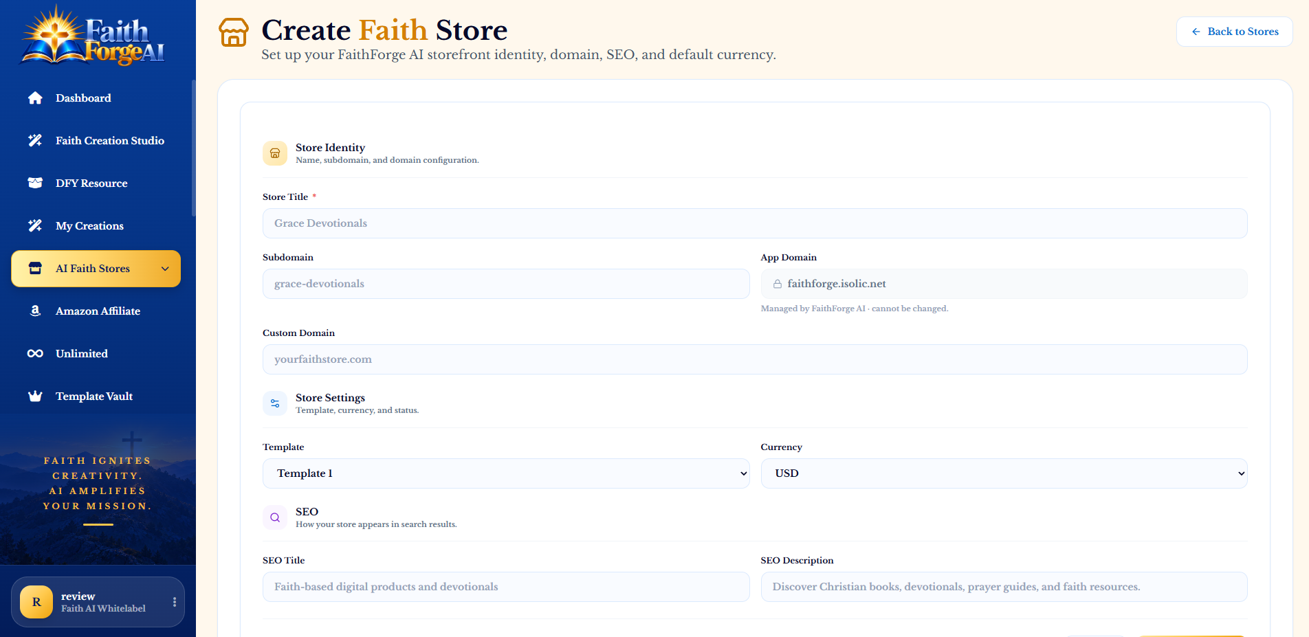The No-Code Faith Website Builder