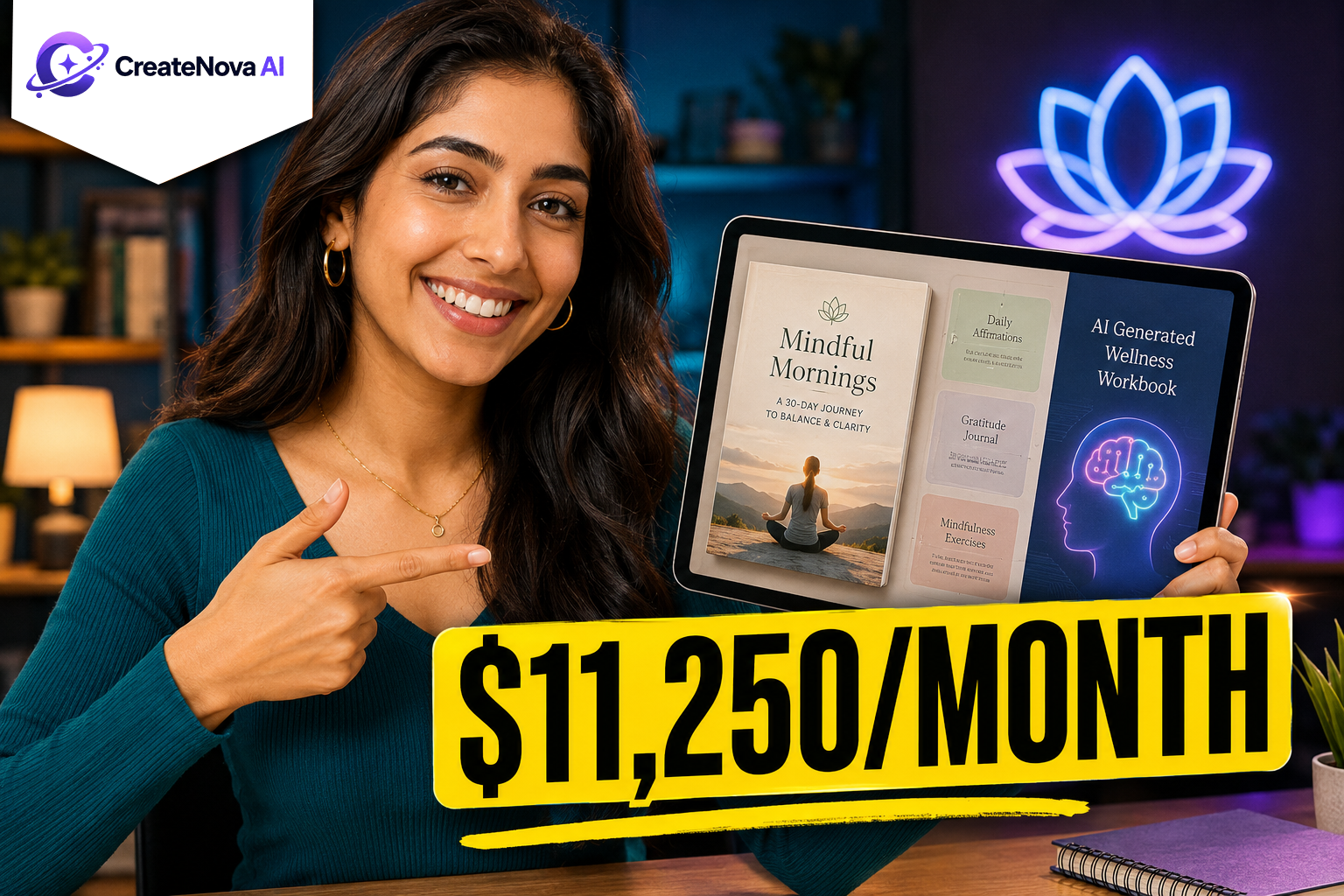 Aisha using CreateNova AI - $11,250 per month