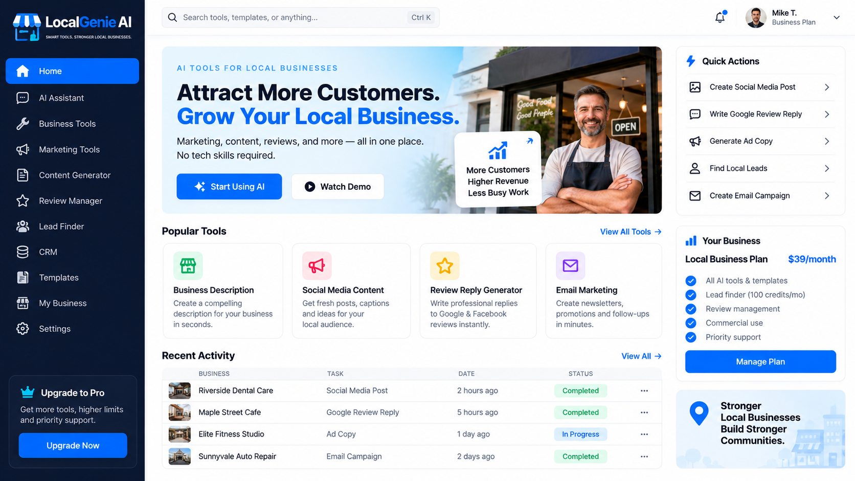 Local business platform