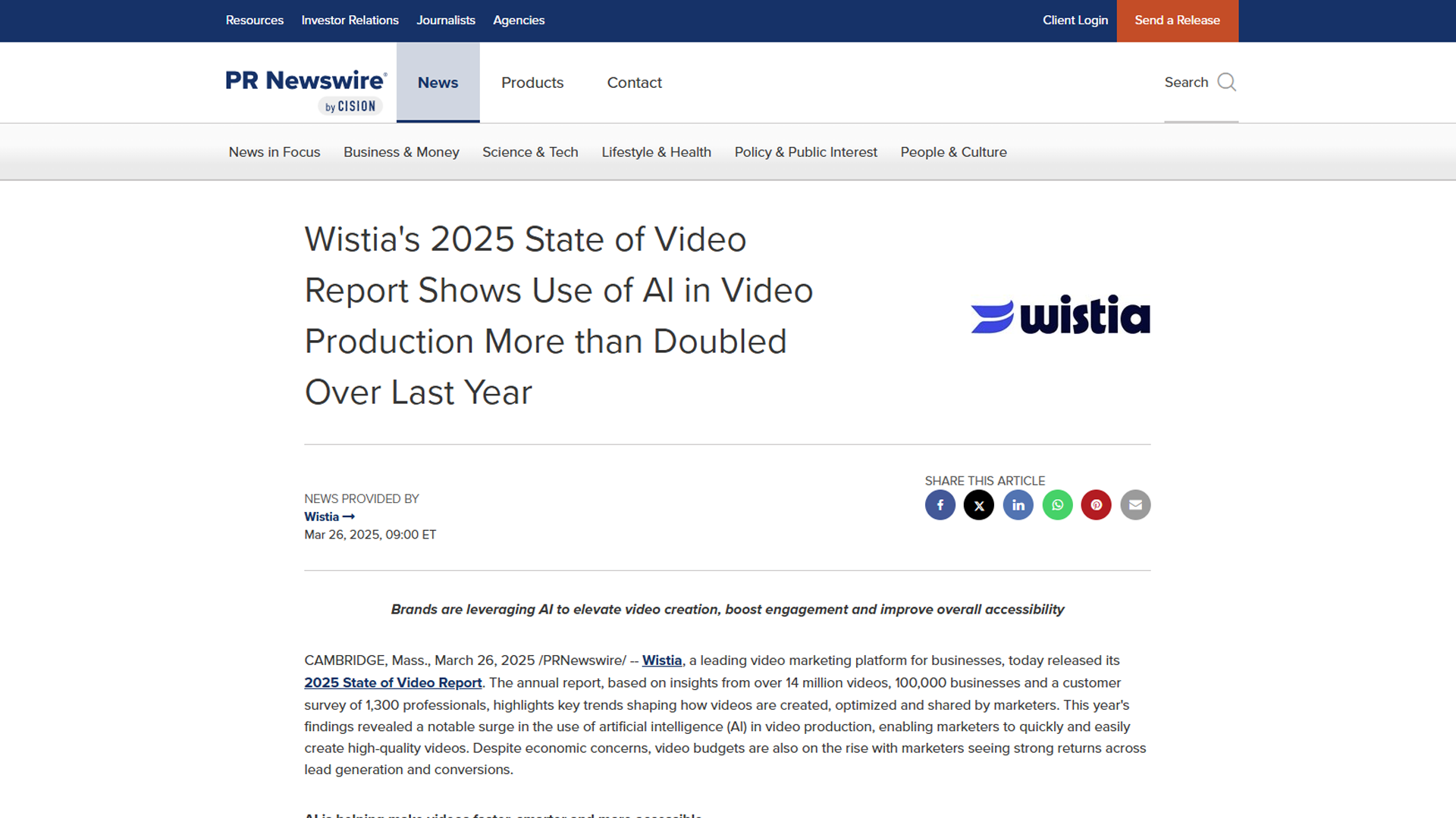 Wistia 2025 statistic