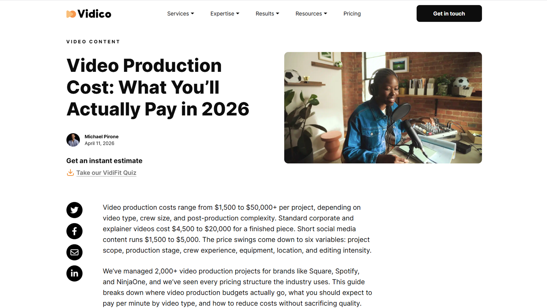 Vidico 2026 statistic