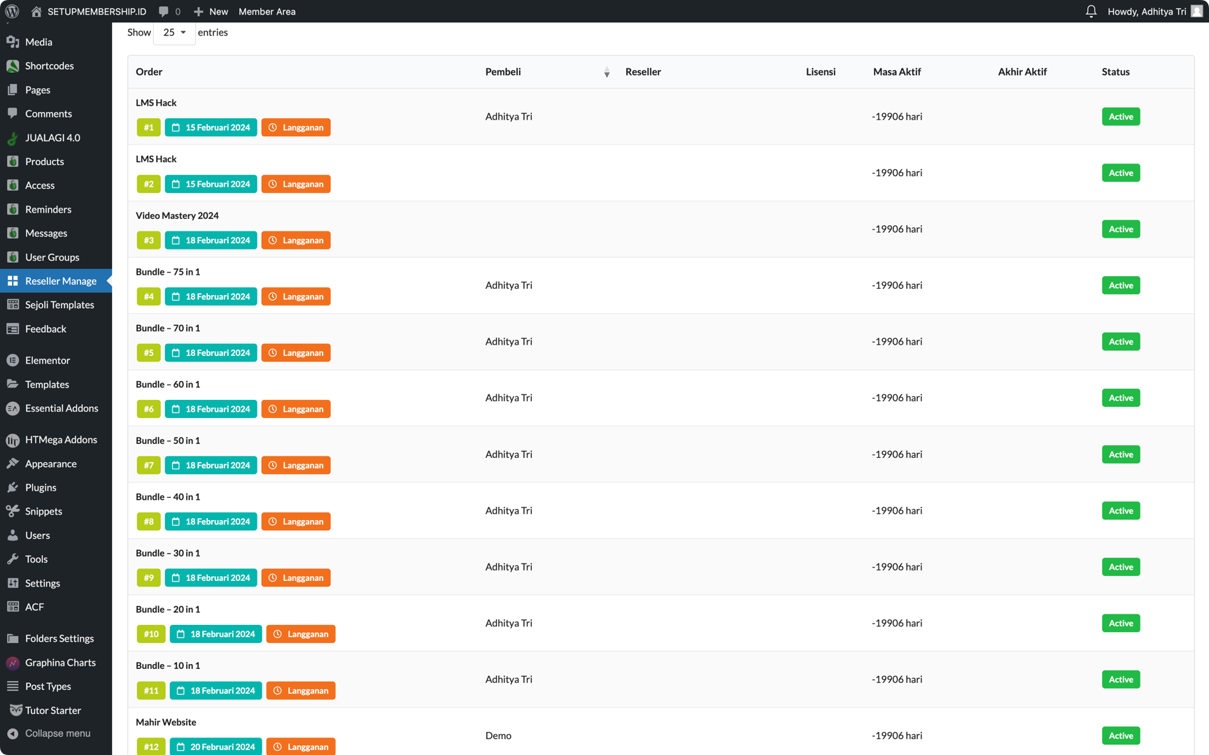 15. RESELLER AREA ADD ONS
