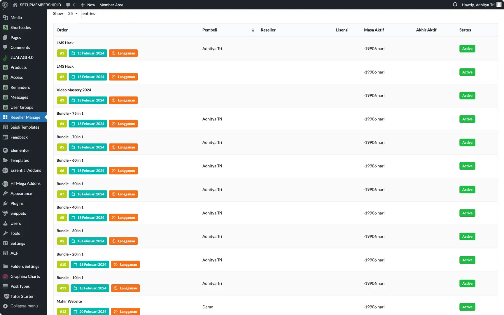 15. RESELLER AREA ADD ONS