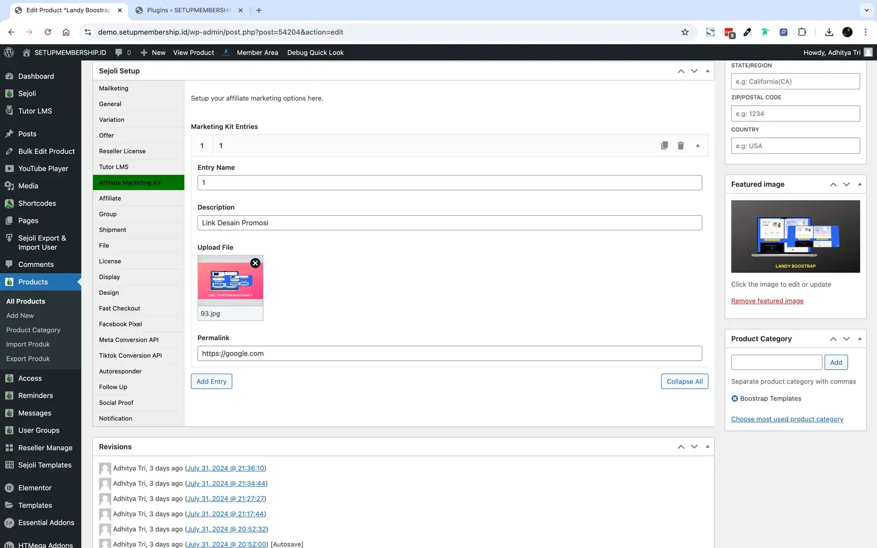 33. CUSTOM ADD ONS SEJOLI - AFFILIATE MARKETING KIT