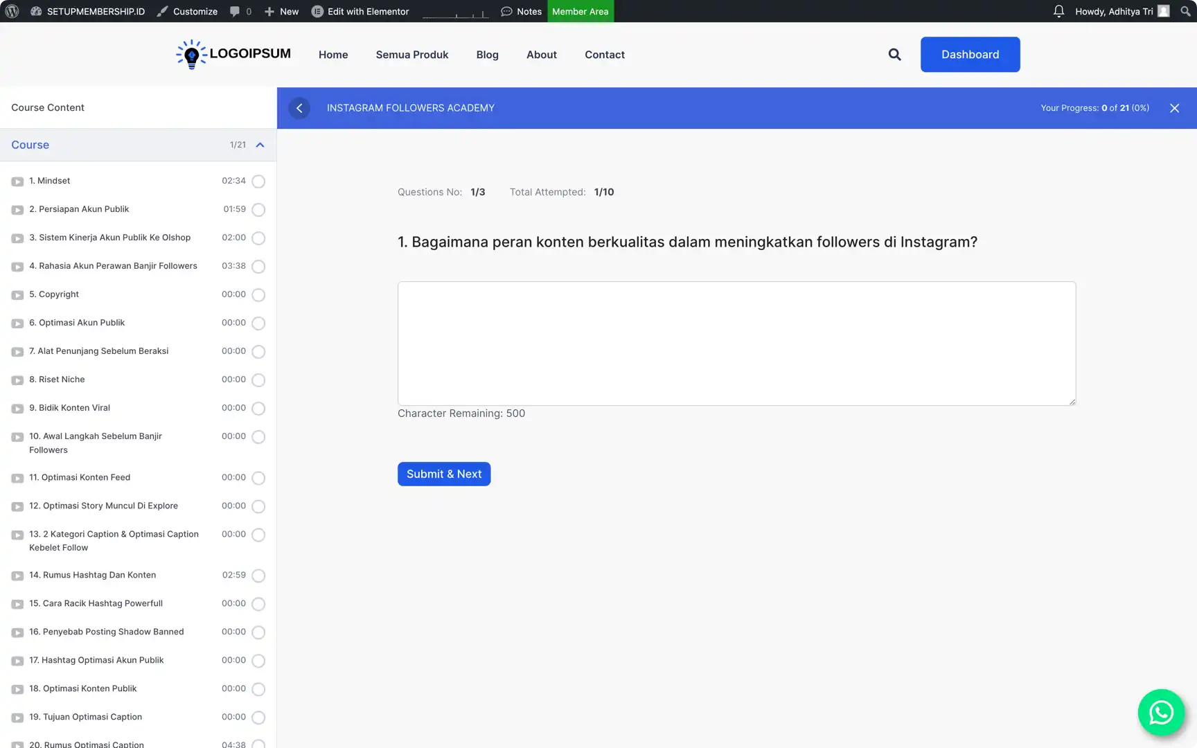 22. QUIZ DI SETIAP KELAS ONLINE