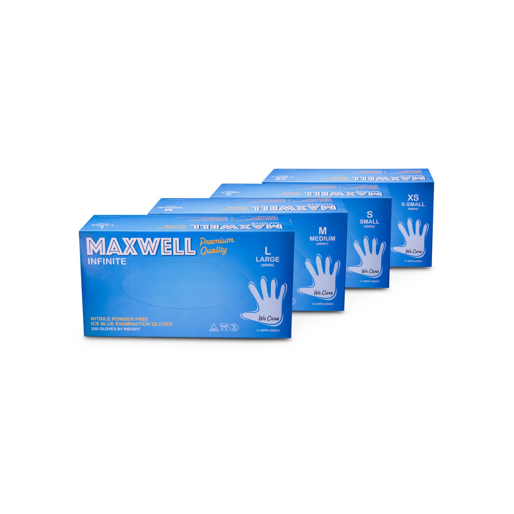 Studio image of a box of patient examination gloves photographed at VERAS Studio Brisbane