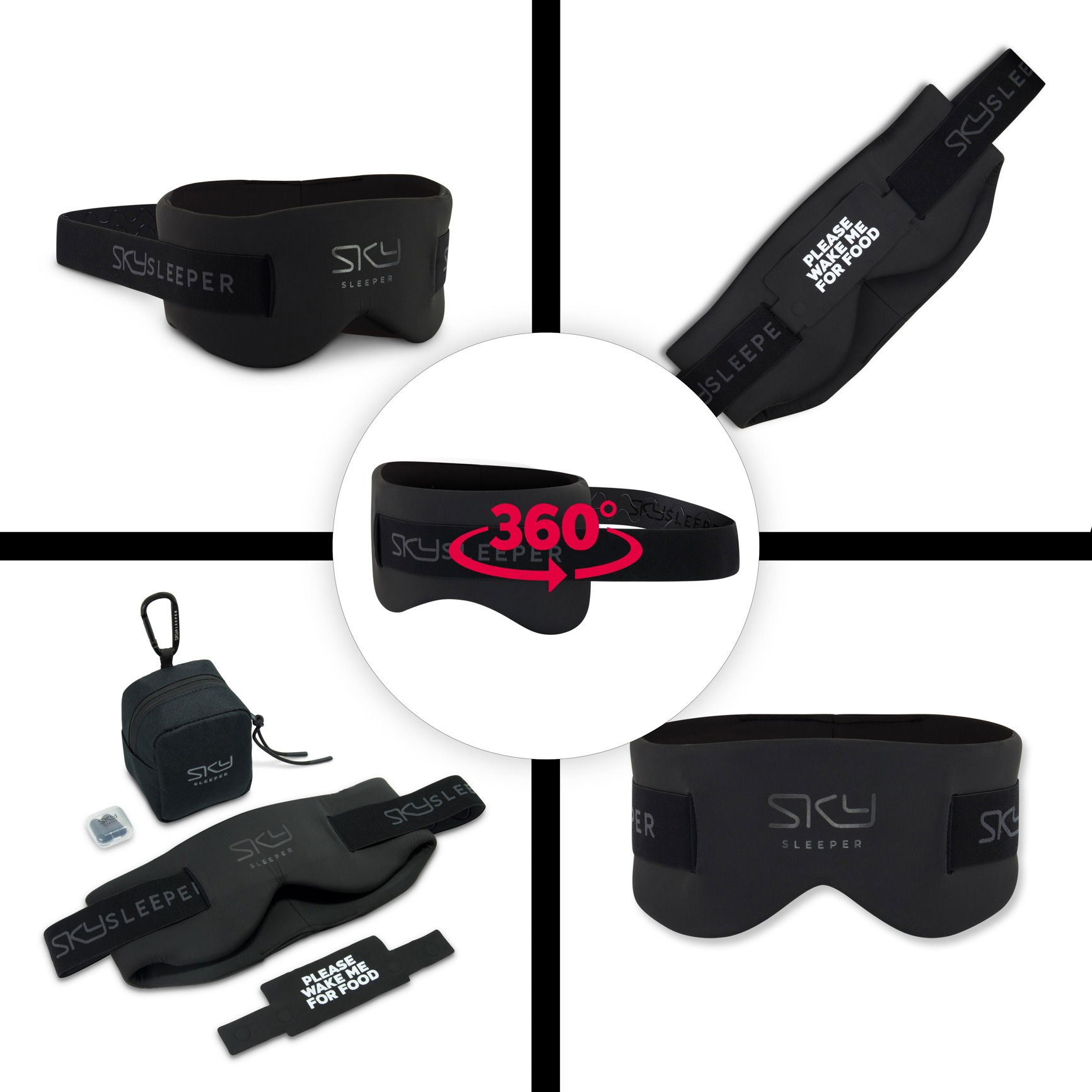 Set of sleeping mask photographed in a Brisbane studio, showcasing design consistency, colour, and fabric texture