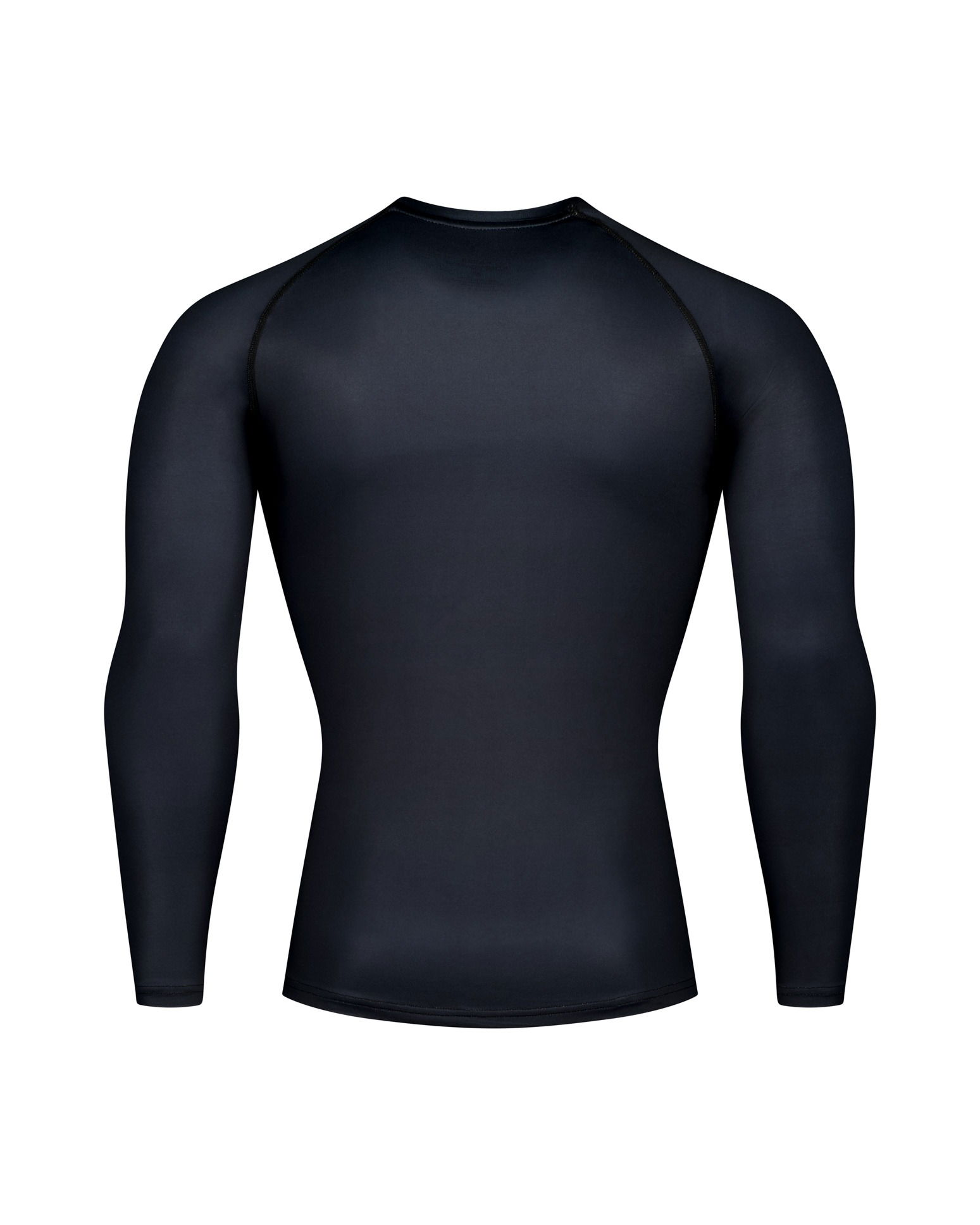 Back view ghost mannequin sports compression wear photographed in studio