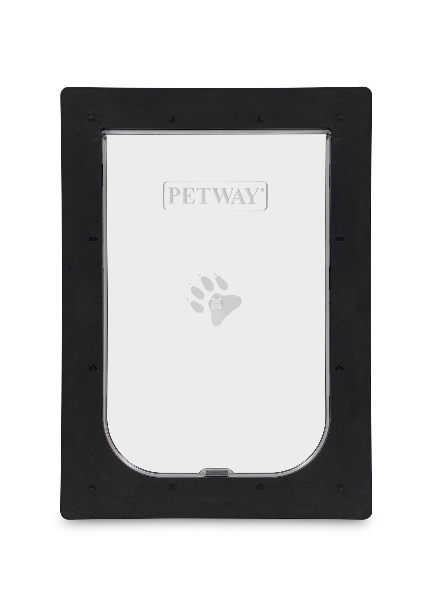 Front view studio product photography of pet door