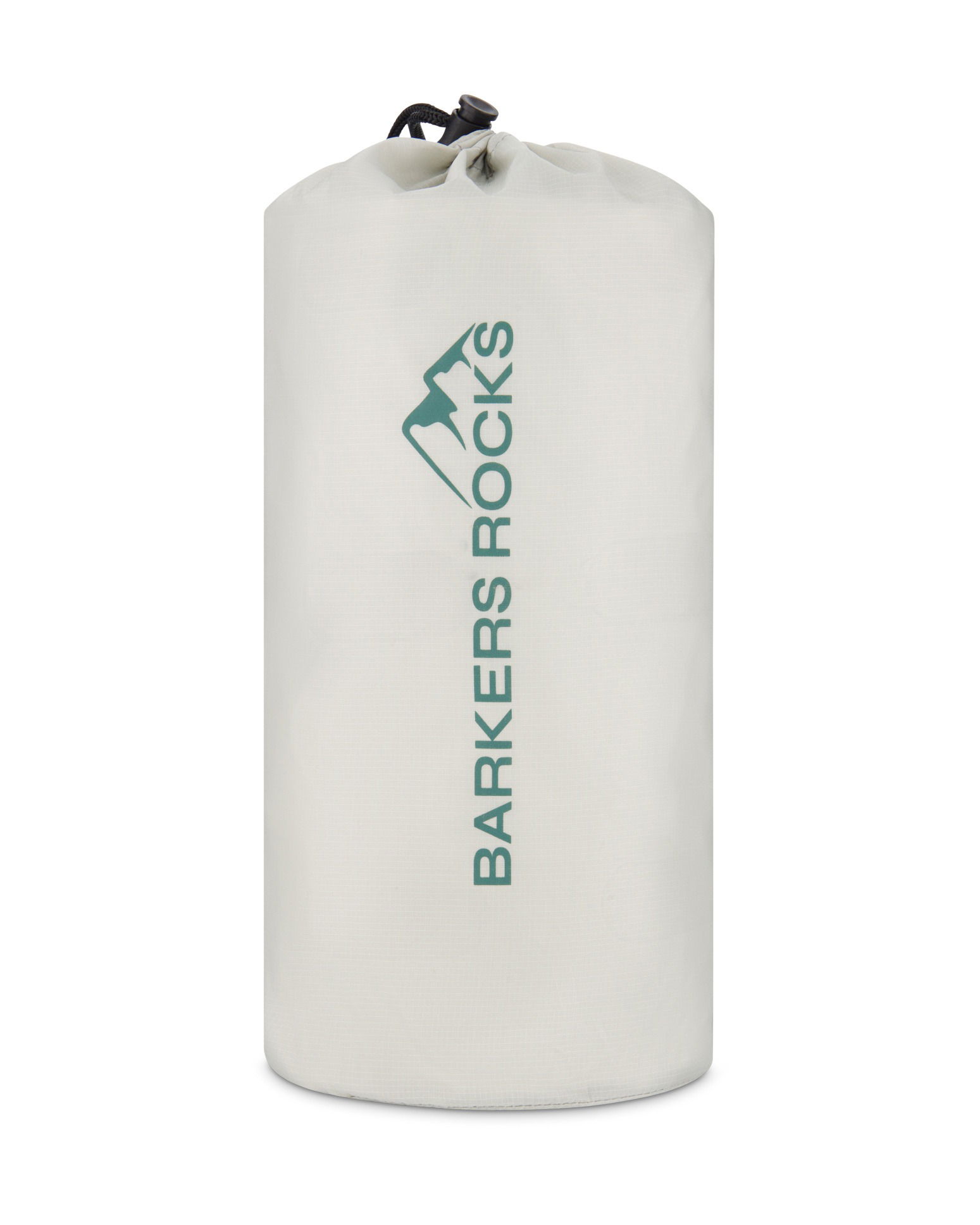 Front view of a camping mattress in its packaging, photographed in a Brisbane studio to show compact design and portability.