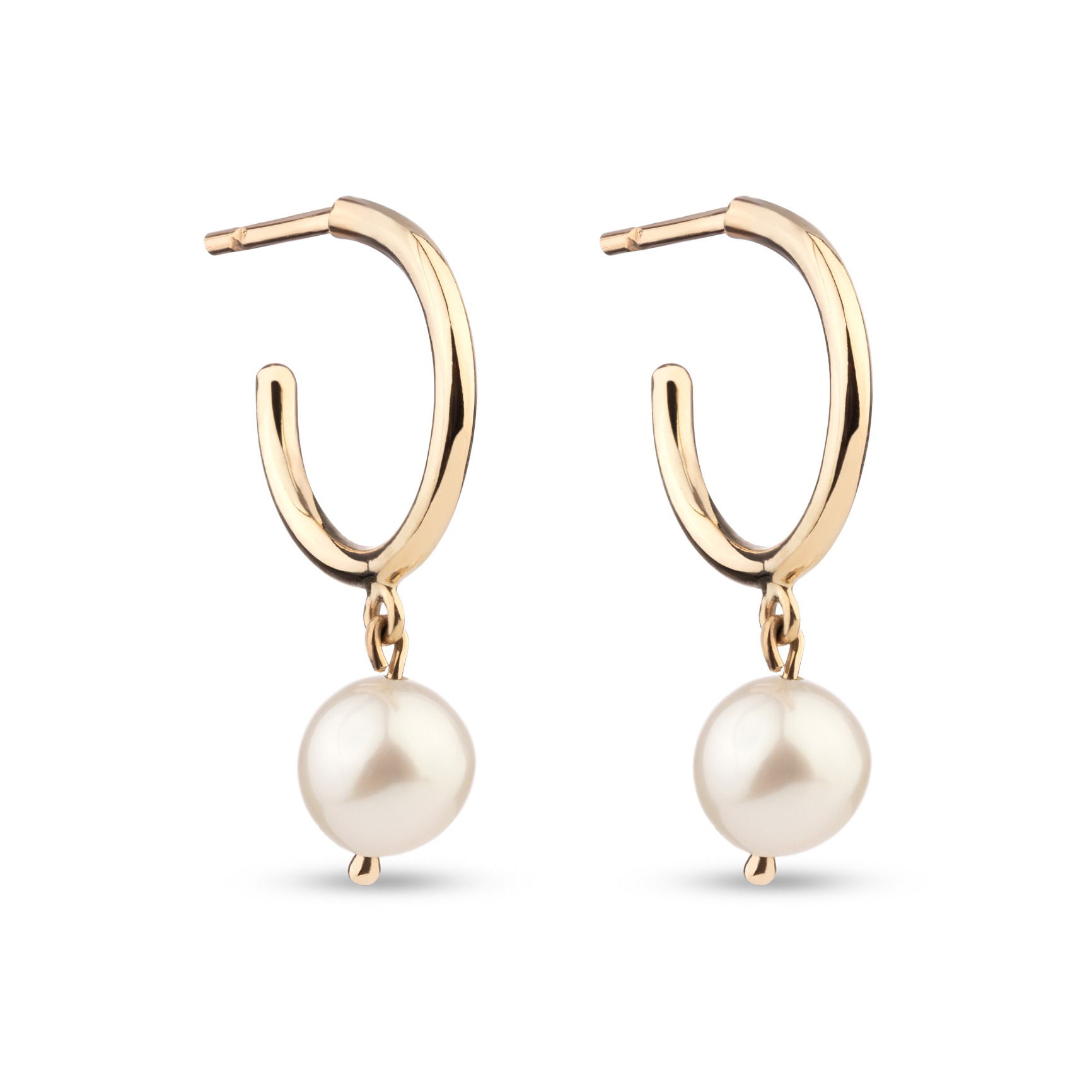 Studio product photo of gold earrings photographed at VERAS Studio Brisbane