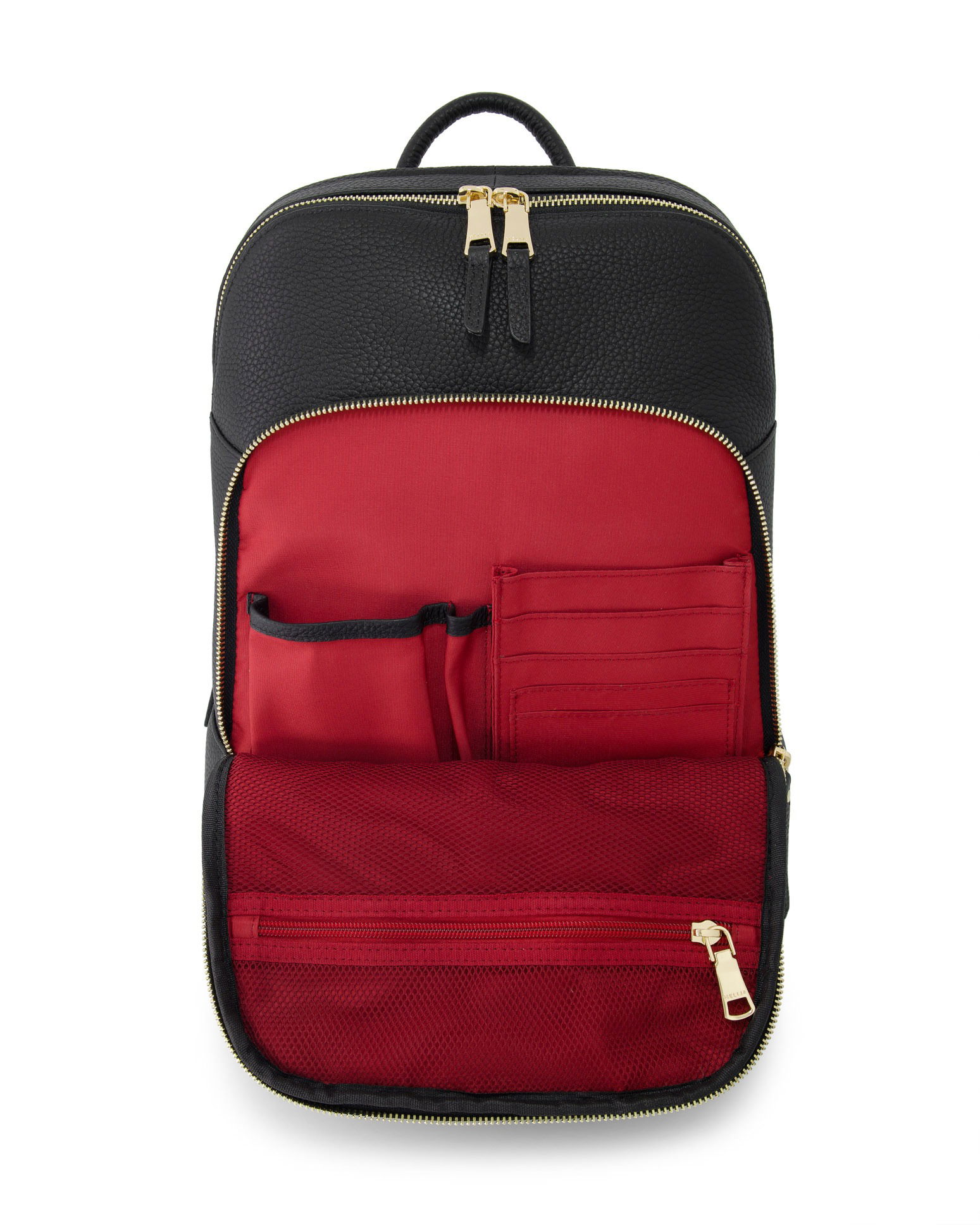 Bag compartment photographed to show interior design with professional styling