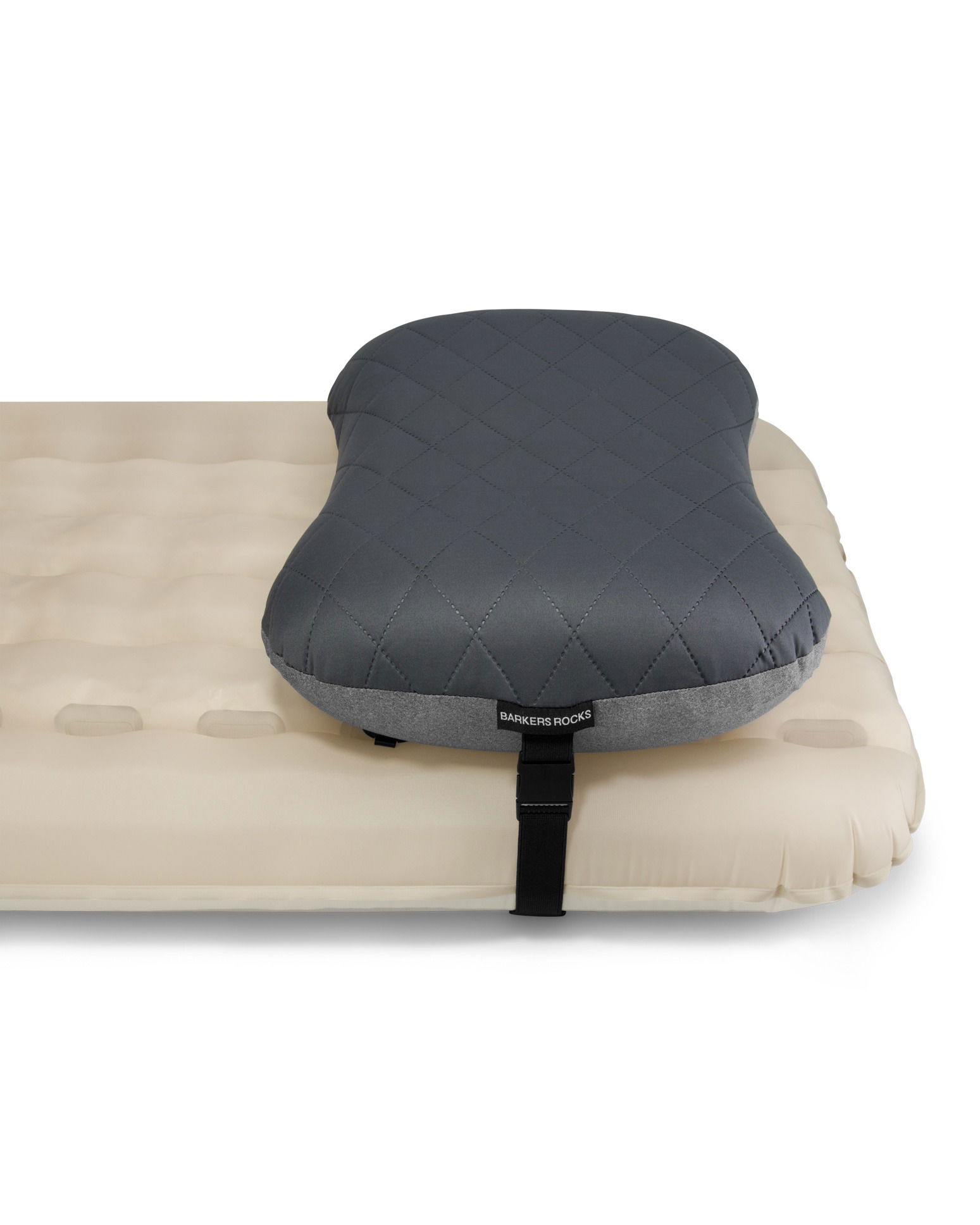 Close-up of camping mattress material and texture, photographed in a Brisbane studio to highlight quality and comfort