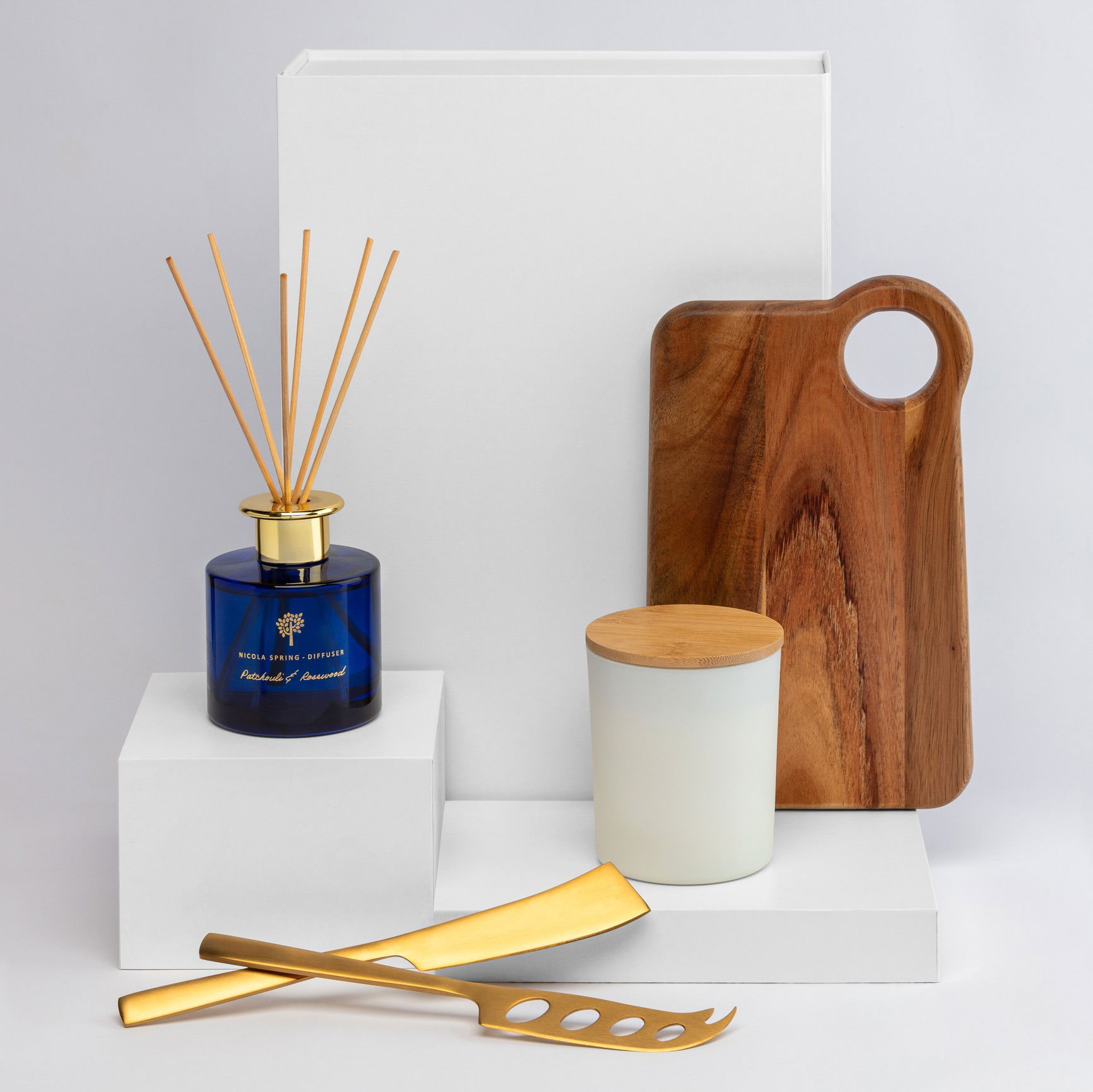 Kitchenware gift set styled for e-commerce, photographed in a Brisbane studio.
