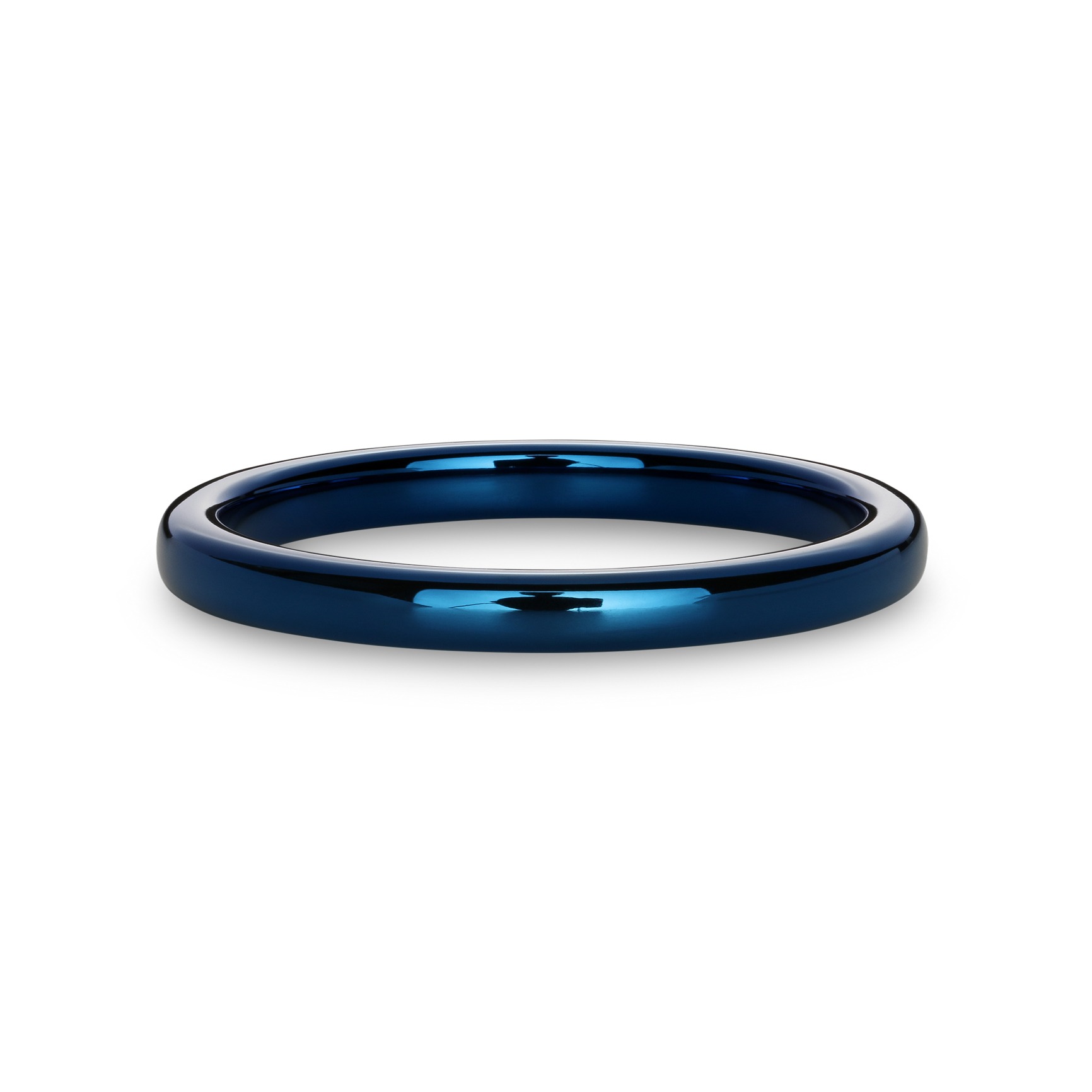 Side profile of blue ring showing band design, photographed by VERAS Studio Brisbane