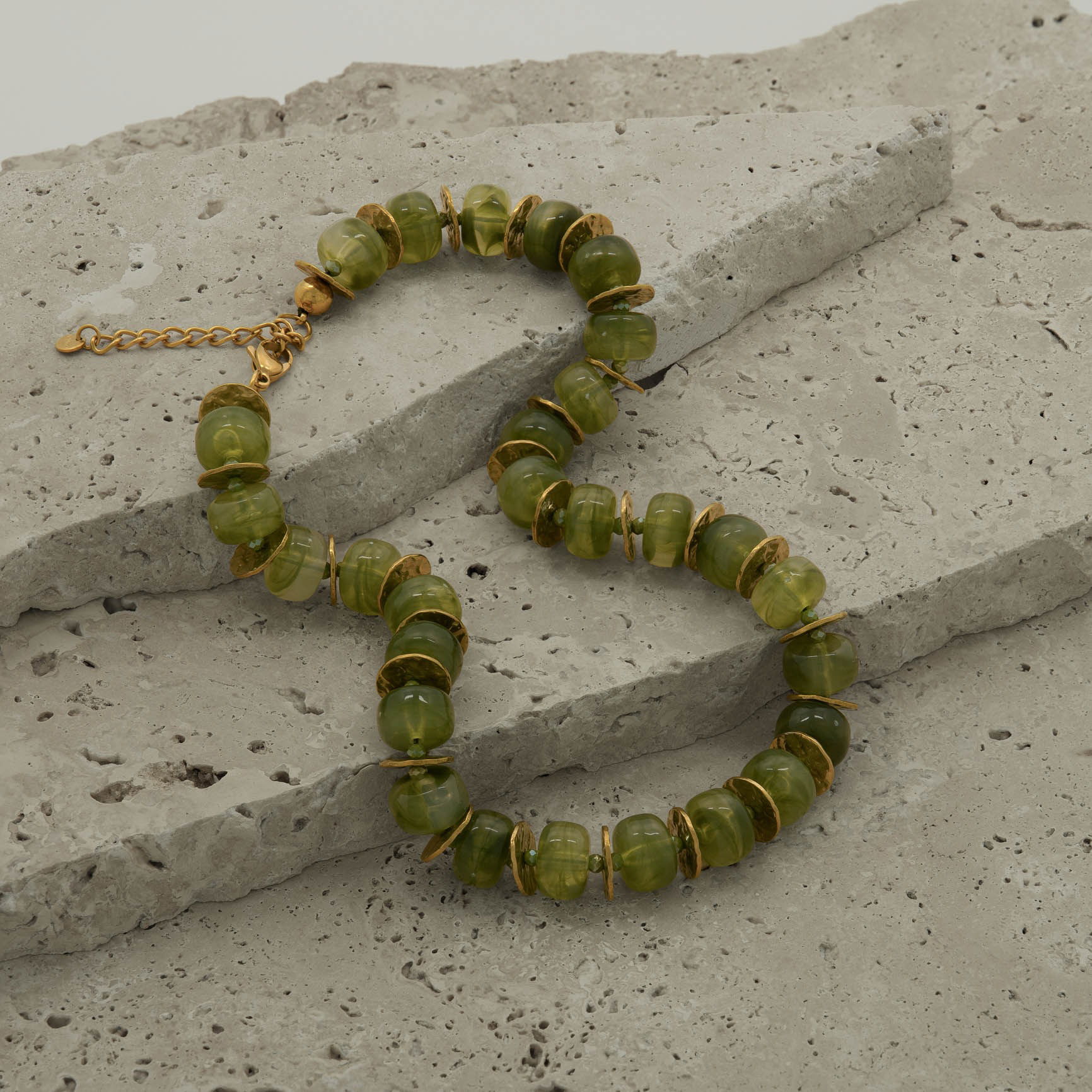 Necklace styled on natural stones and photographed in a Brisbane studio, highlighting design, texture, and visual appeal for lifestyle and marketing images