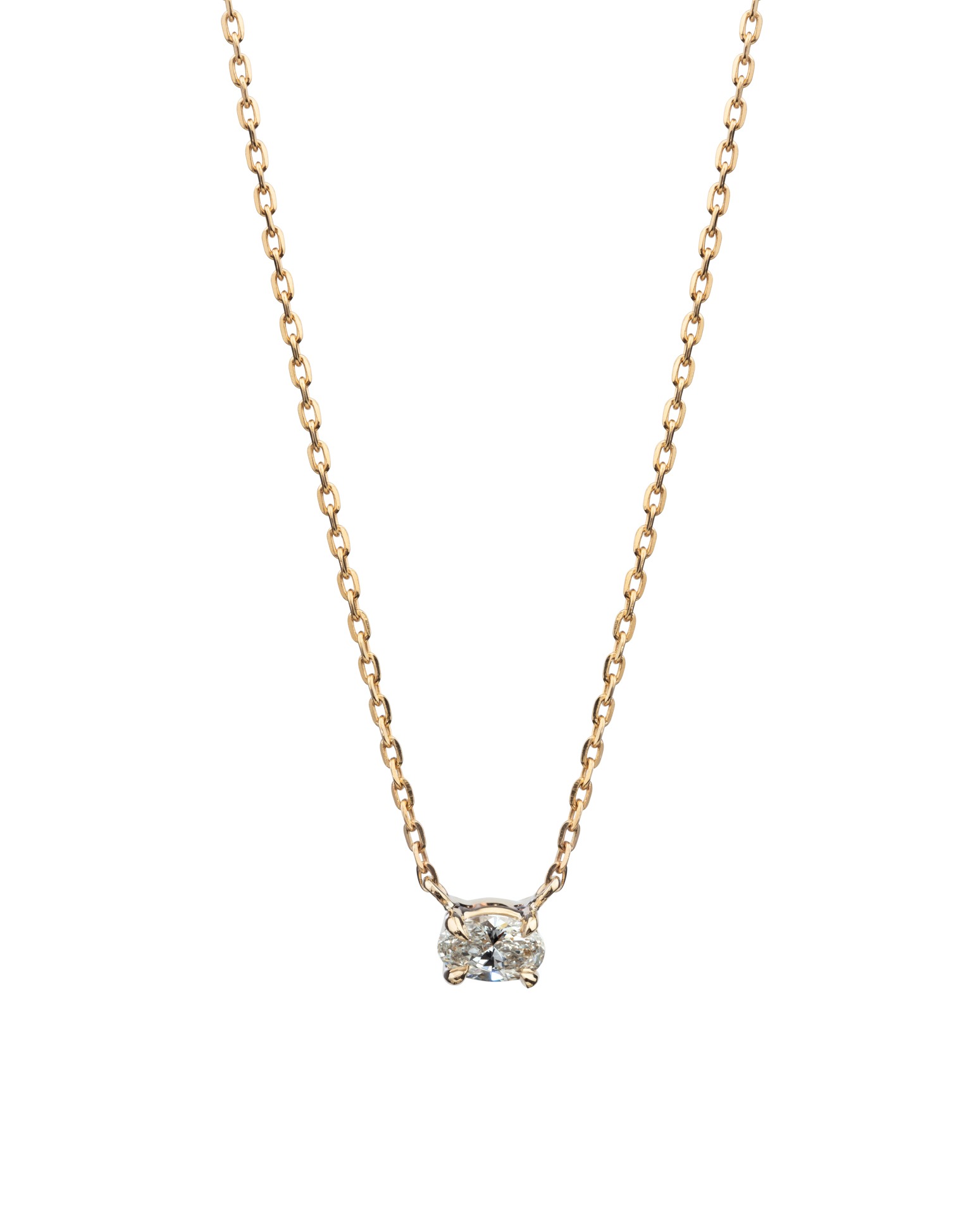 Front studio product photo of a gold pendant necklace photographed in Brisbane