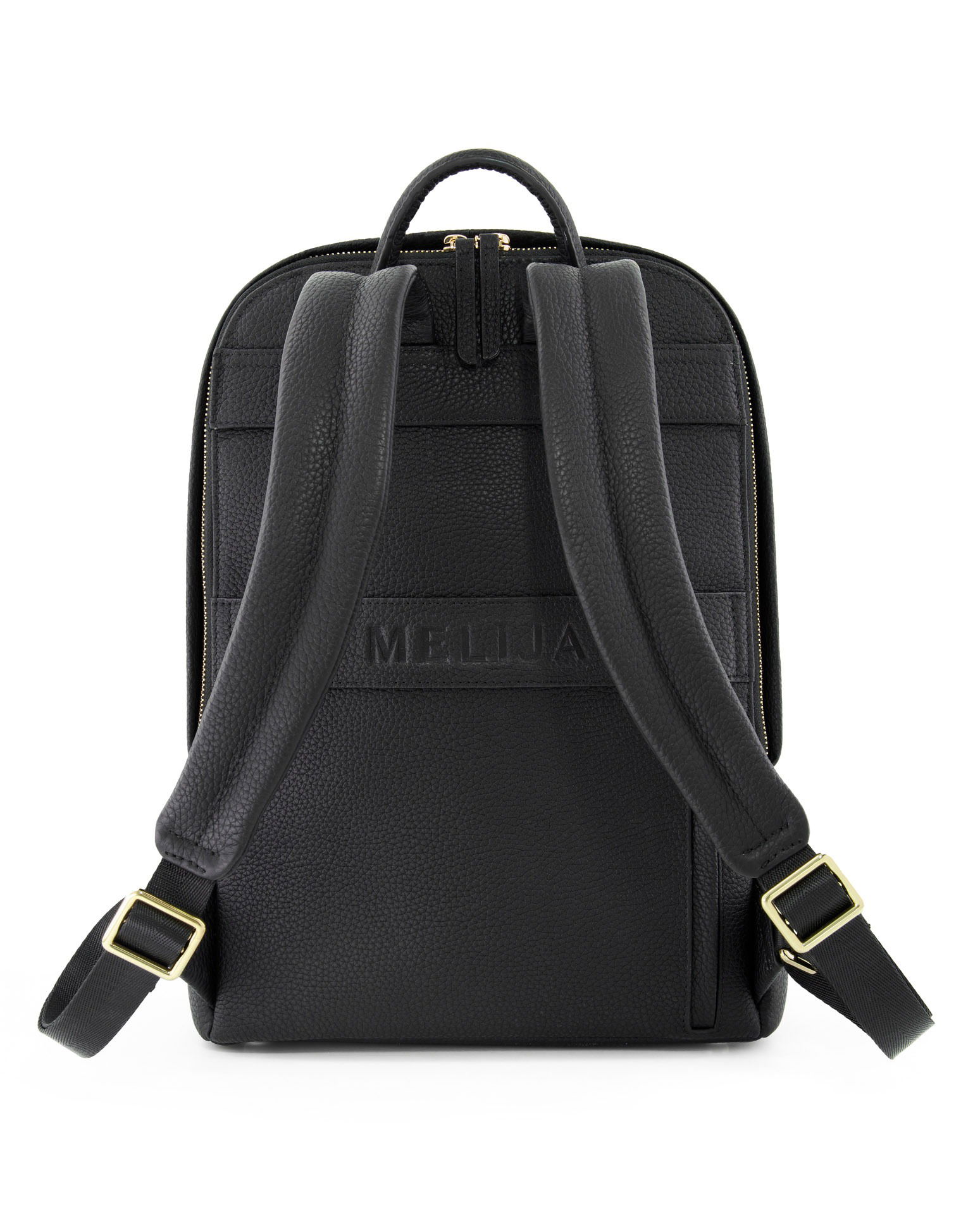 Back view of bag photographed with professional styling showing details