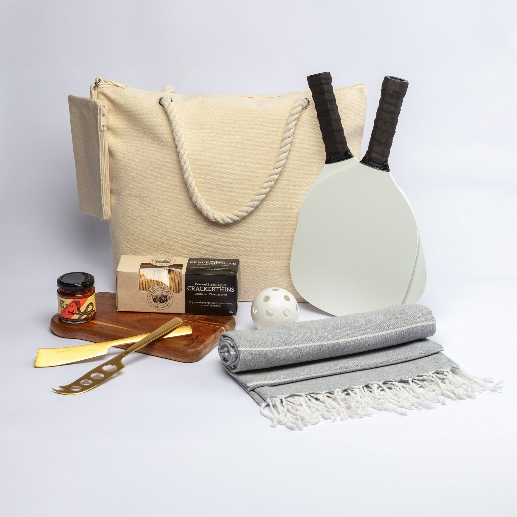 Styled gift set arranged with precision for commercial product photography