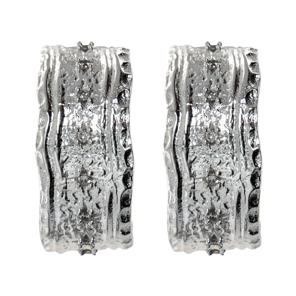 Studio product photo of silver earrings photographed at VERAS Studio Brisbane