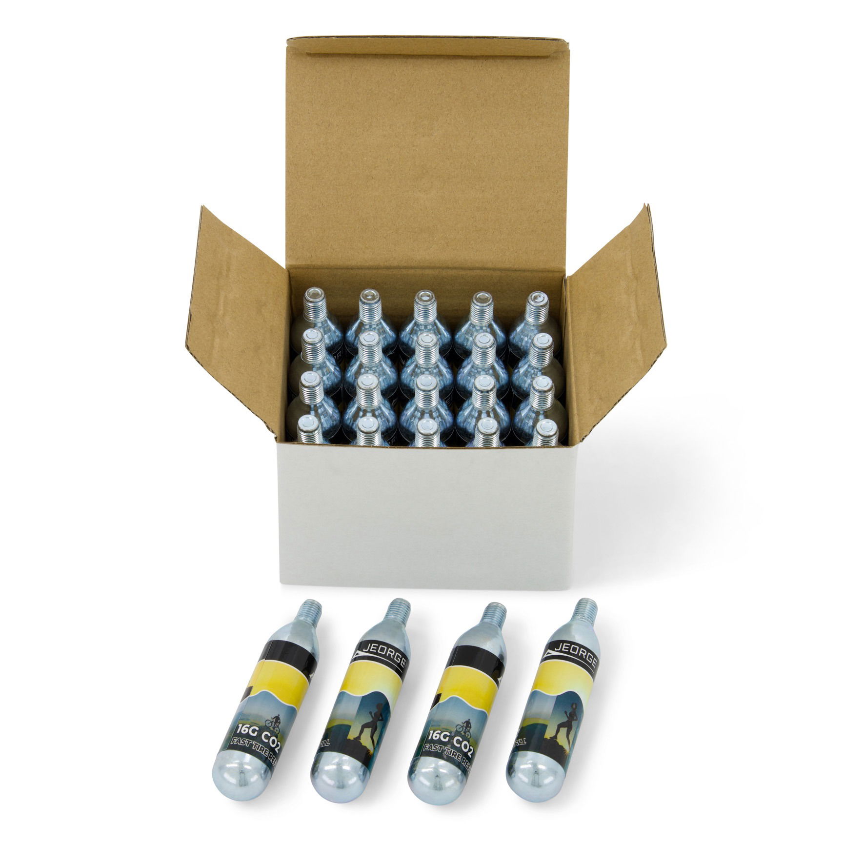 CO₂ tyre inflator photographed in a Brisbane studio, highlighting compact size, function, and cycling accessory design