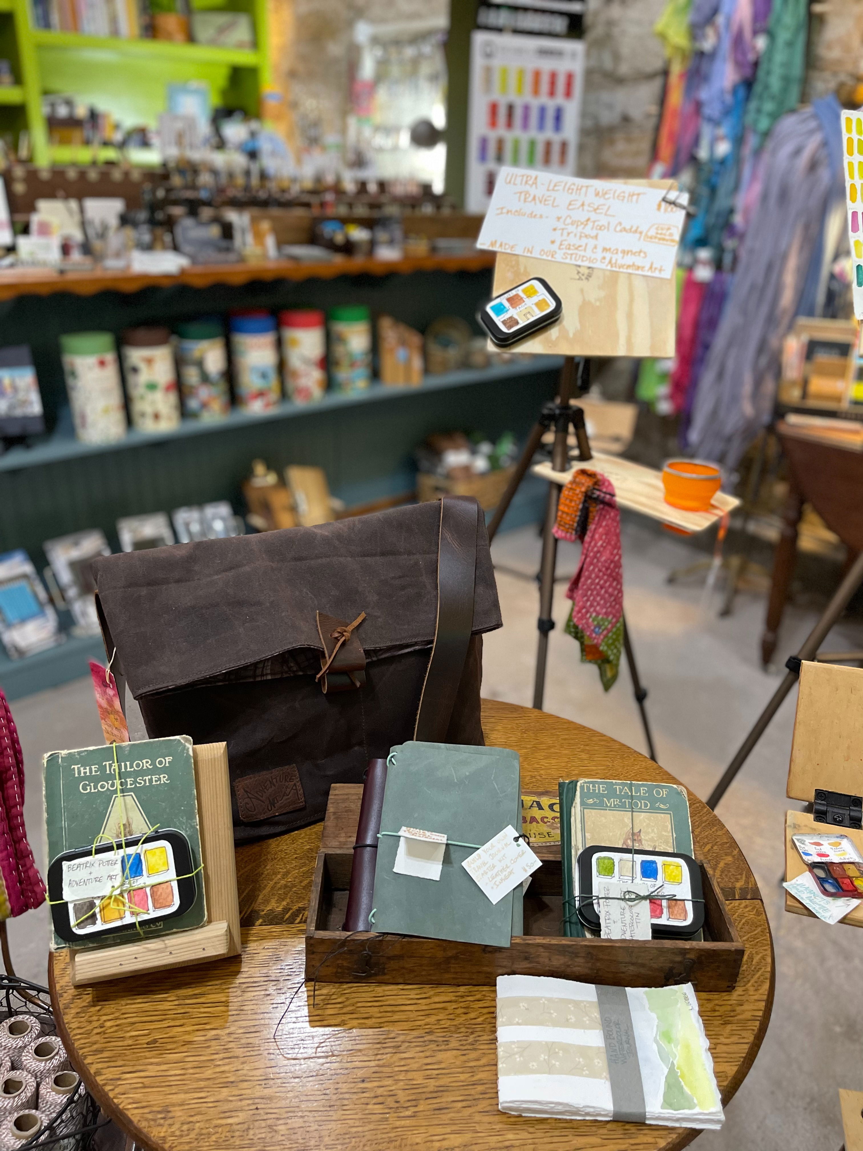 Eureka Springs art bags, journals, supplies
