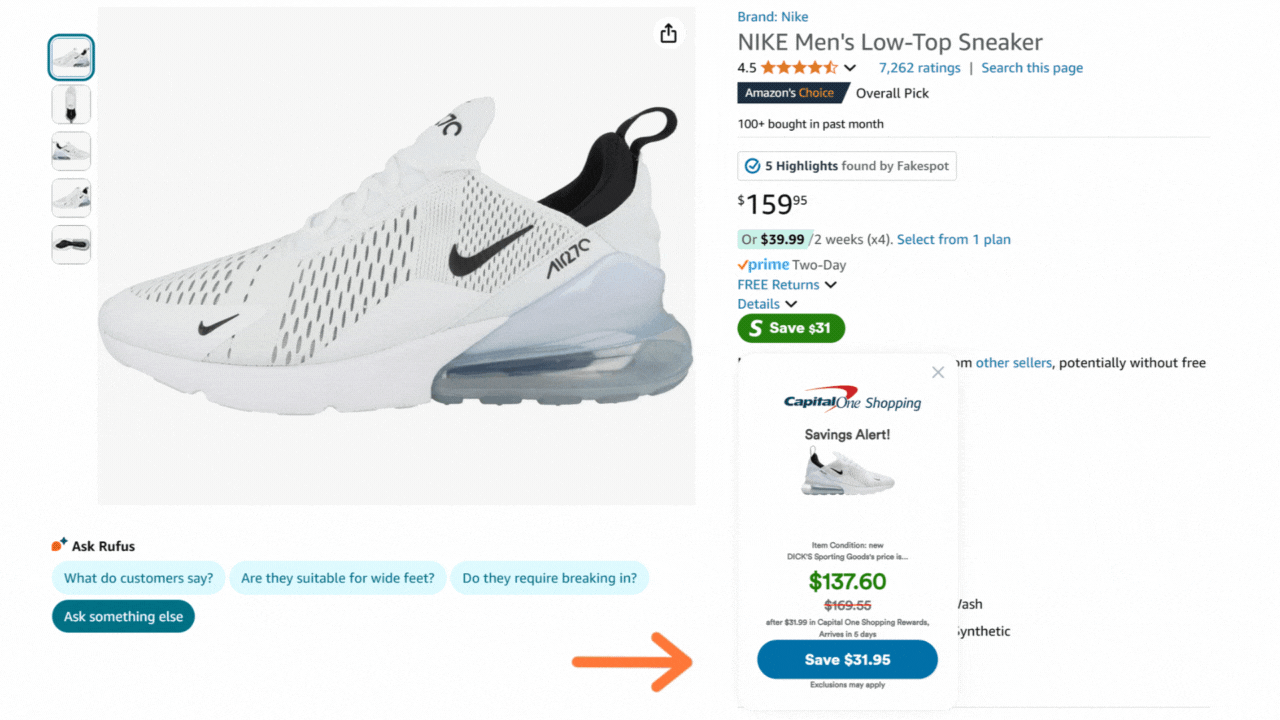 Get the Capital One Shopping Chrome Extension to Start Saving